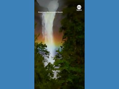 WATCH:  Lunar rainbows appear at Yosemite waterfall