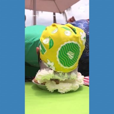 VIDEO: Contestants scarf down Key lime pie at Florida eating contest