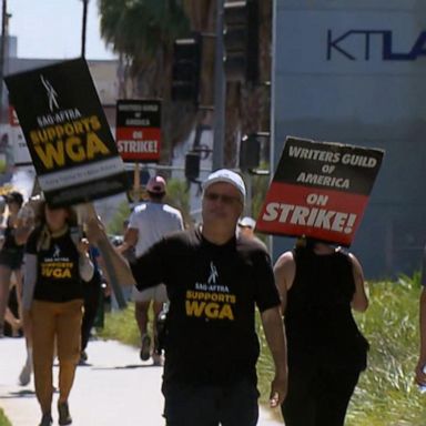 The major unions in Hollywood issued a joint statement Wednesday on their "unwavering support and solidarity" of SAG-AFTRA, including the Writers Guild of America, who have been on strike for more than two months with no sign of progress.