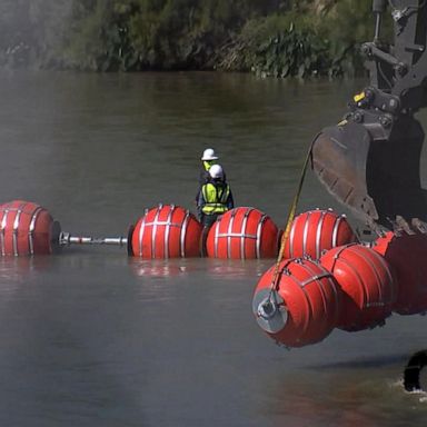 VIDEO: An up-close look at the buoys at the center of the Texas border battle