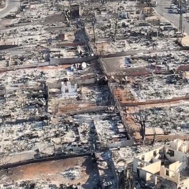 VIDEO: Drone footage shows destruction from Maui wildfires