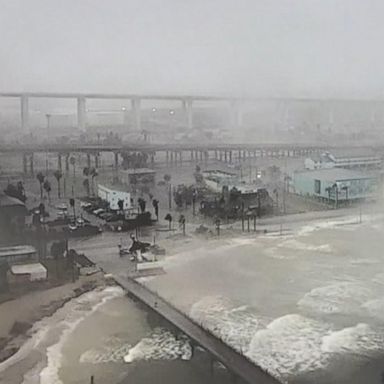 VIDEO: Tropical storm Harold moves into Texas 