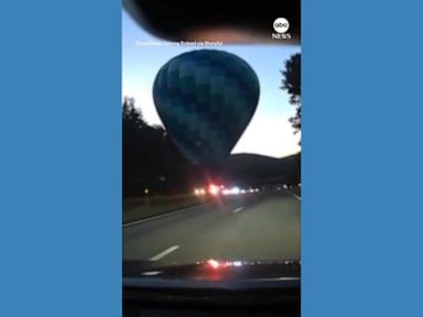 WATCH: Hot air balloon lands on interstate in Vermont