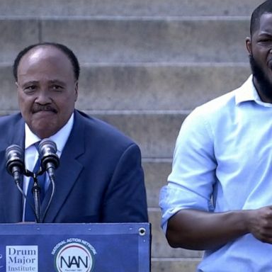 His only grandchild was among those who gathered on the National Mall Saturday.