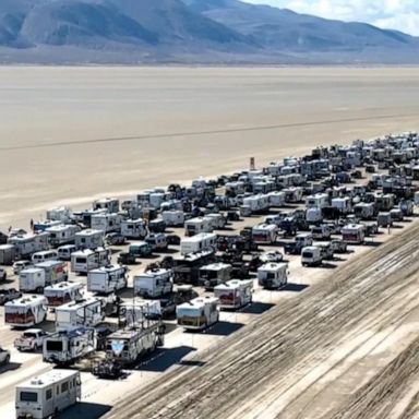 VIDEO: Burning Man attendees finally able to leave after flooding 