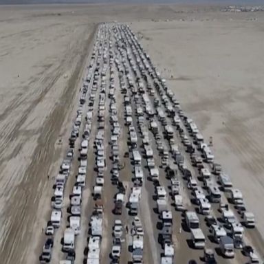 VIDEO: Drone captures exodus from Burning Man