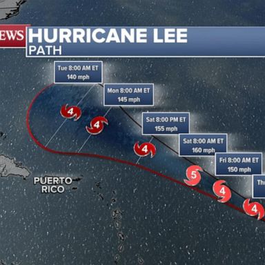 VIDEO: Hurricane Lee expected to become a category 5 storm Friday 