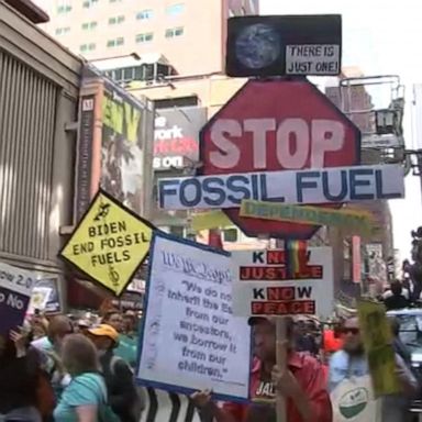 VIDEO: Climate change protesters hit the streets of New York 