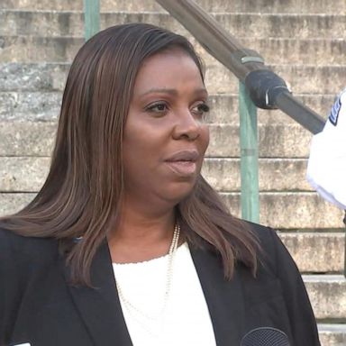 Letitia James spoke ahead of the first day of former President Donald Trump’s civil fraud trial.