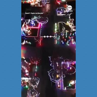 VIDEO: Homes light up neighborhood with holiday decorations