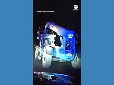 WATCH: Boy driving stolen forklift leads cops on slow-speed pursuit, police say