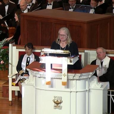 VIDEO: Amy Carter speaks on behalf of her father at Rosalynn Carter's tribute service