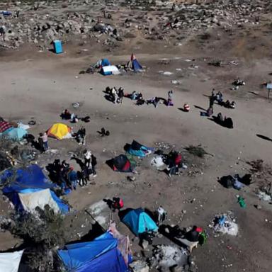 VIDEO: Migrant encampments surge at border as asylum process bottlenecks