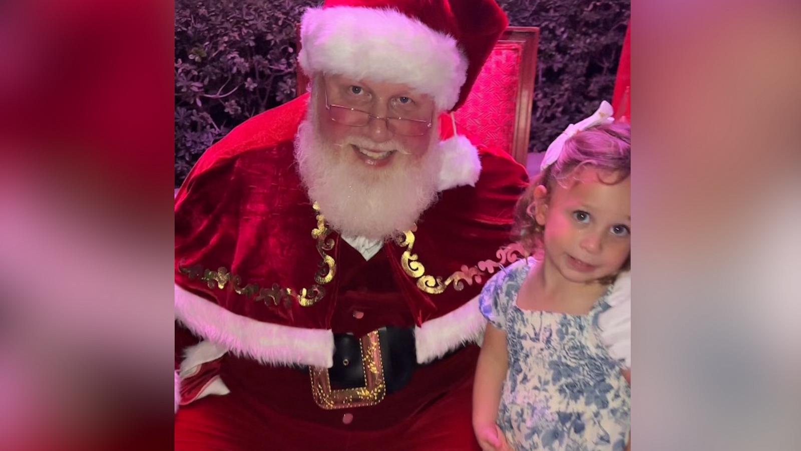 VIDEO: Santa has perfect response for 3-year-old girl who didn't want to sit on his lap