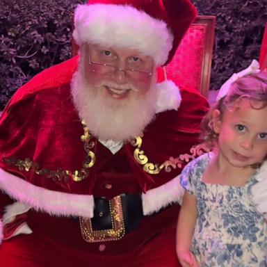 VIDEO: Santa has perfect response for 3-year-old girl who didn't want to sit on his lap