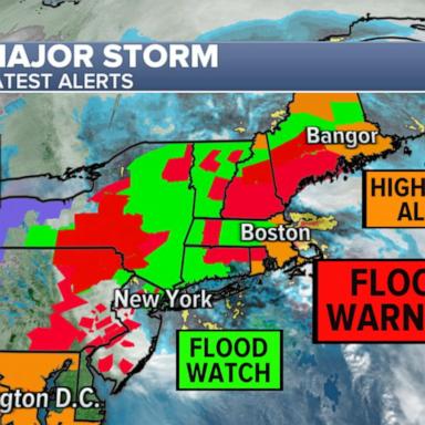 VIDEO: Flood warnings continue across East Coast