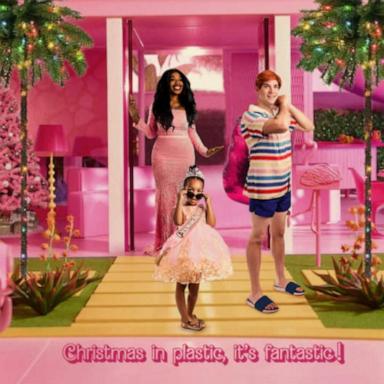 VIDEO: Texas family dazzles with Barbie-themed holiday card 