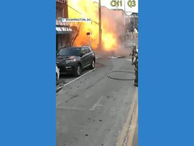 WATCH: Video shows moment gas explosion levels building
