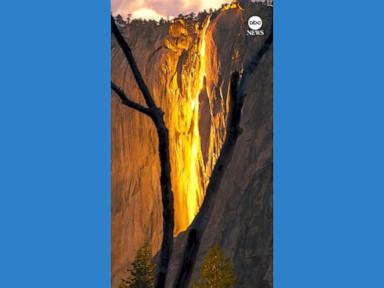 WATCH:  Sun creates 'firefall' on Yosemite's Horsetail Fall
