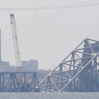 VIDEO: Temporary channel opens for limited access in Baltimore bridge collapse