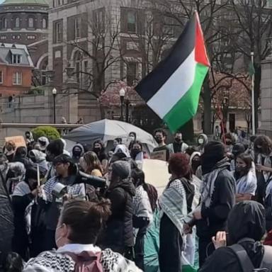 VIDEO: Students protest at Columbia University following president's congressional hearing