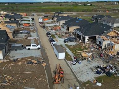 WATCH:  Drone footage shows destruction wrought by Omaha tornado