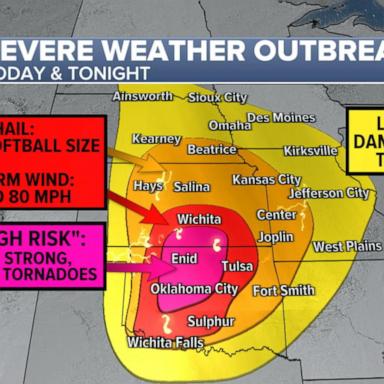 VIDEO: ‘Intense’ tornadoes expected in Kansas, Oklahoma 