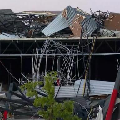 VIDEO: FedEx Employees in Michigan trapped in building during tornado 