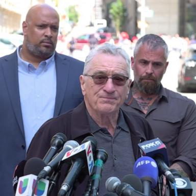 VIDEO: Robert De Niro and Harry Dunn speak at Biden campaign event