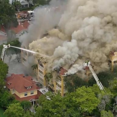 Several residents were rescued from their balconies, according to Mayor Francis Suarez.