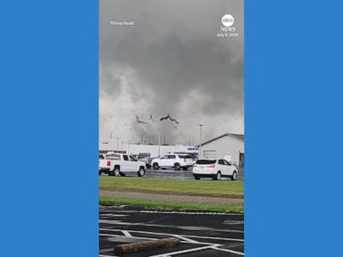 WATCH:  Tornado touches down in Indiana as remnants of Beryl move toward Midwest