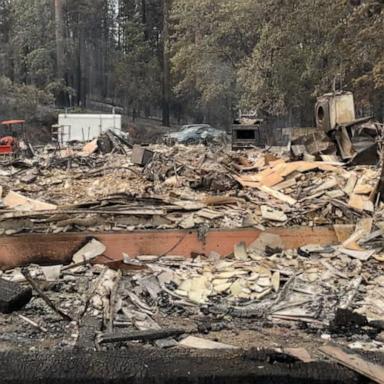 VIDEO: Firefighter loses home in California wildfire