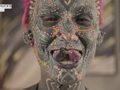 WATCH:  Woman bags world records for most tattoos