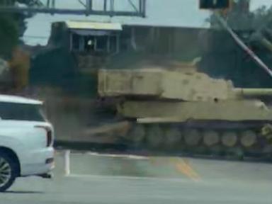 WATCH:  Train slams into 18-wheeler carrying military vehicle in South Carolina