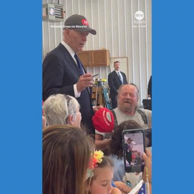 VIDEO: Biden swaps hats with Trump supporter at Shanksville 9/11 event