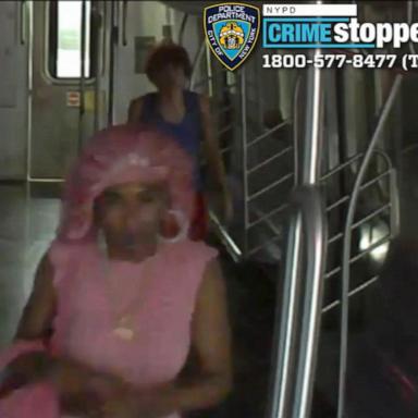 Video shows the two suspects accused of entering and operating an unoccupied subway train in Queens before crashing it.