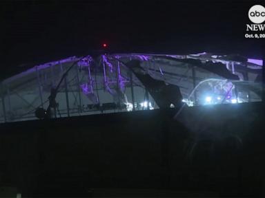 WATCH:  Portion of Tropicana Field roof torn off