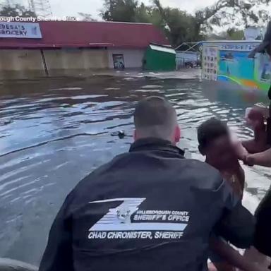 Florida sheriff rescues teen from floodwaters after Hurricane Milton