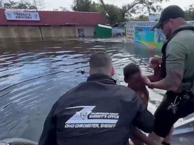 WATCH:  Florida sheriff rescues teen from floodwaters after Hurricane Milton