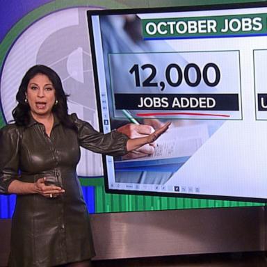 VIDEO: US economy adds 12,000 jobs in October, unemployment rate remains at 4.1%