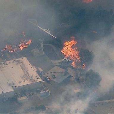 VIDEO: California fire moving dangerously fast amid rare red flag warning