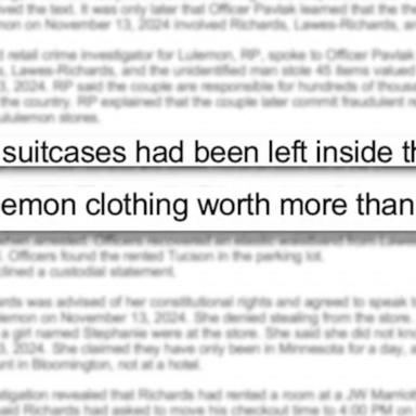 The couple were arrested in Minnesota in connection with an organized retail theft ring that has caused nearly $1 million in losses from Lululemon stores nationwide.