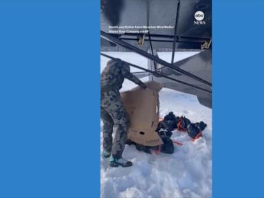 WATCH:  Thanksgiving turkeys air-dropped in rural Alaska