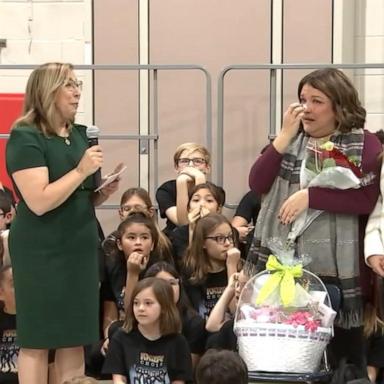 Julie Drew was shocked when an event billed as a winter concert assembly at an Illinois elementary school turned into much more.