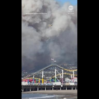 Southern California brush fire fills sky with smoke