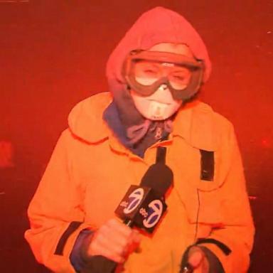 KABC-TV’s Leanne Suter reports from the Eaton Fire in Southern California.