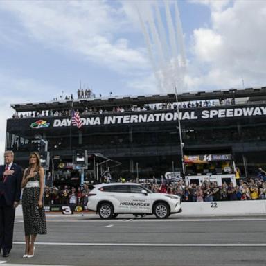 Trump makes appearance at NASCAR's Daytona 500