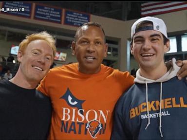 WATCH:  A-Rod sinks half-court shot, winning student $10,000