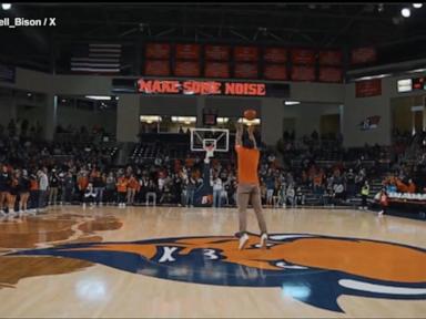 WATCH:  A-Rod sinks half-court shot, winning student $10,000