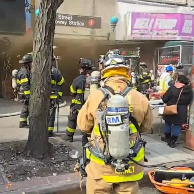 An unknown object made contact with the third rail, creating sparks and a "smoke condition," FDNY Deputy Assistant Chief Mike Woods.